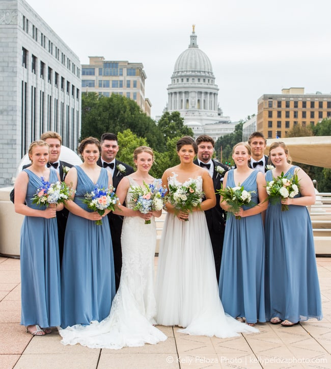 Wedding party photography at Sophie and Jorie's wedding in Madison