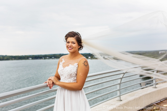 Bridal photos in Madison at Monona Terrace
